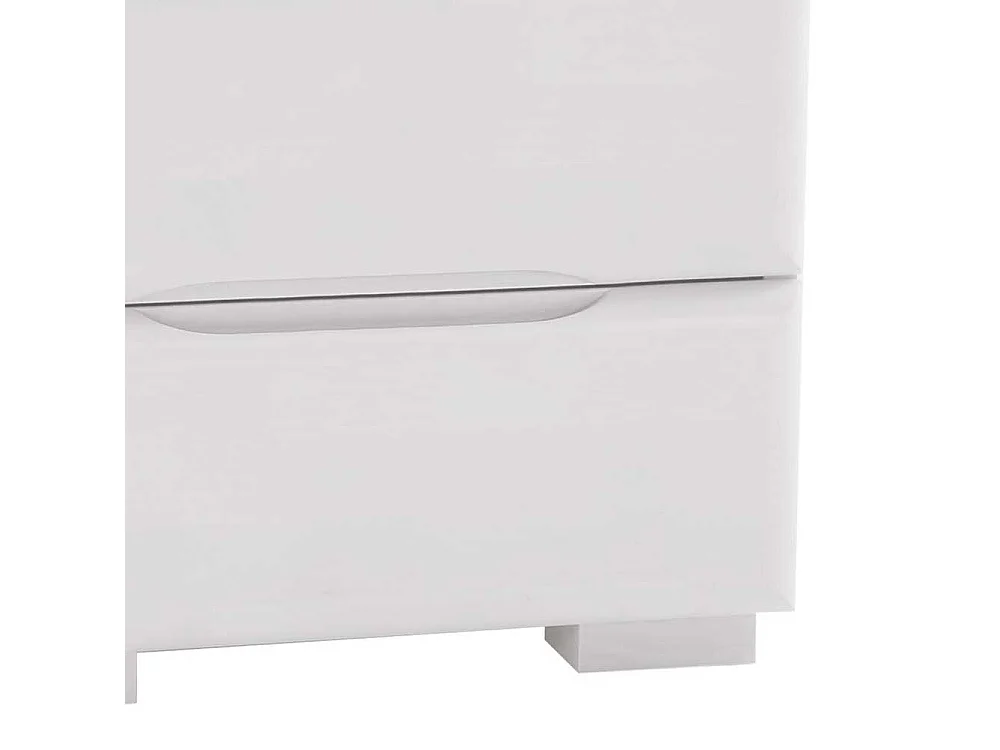 Nachtkommode in Weiß Buche Massivholz