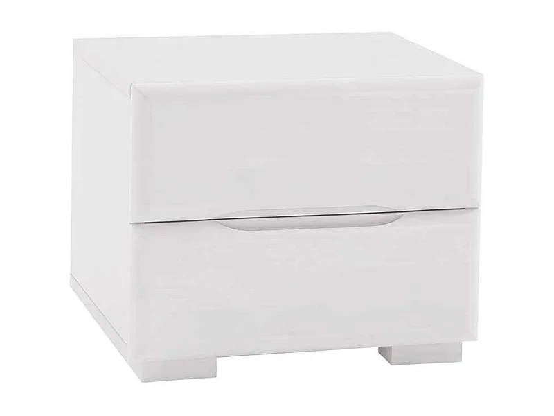 Nachtkommode in Weiß Buche Massivholz