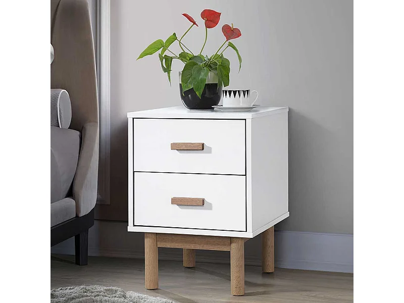 Nachttisch Nachtschrank im Skandi Design 40 cm breit