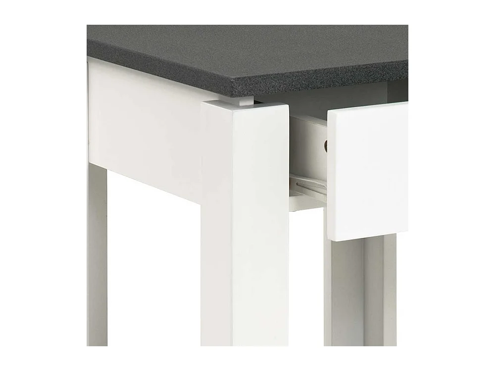 Nachtkonsole mit Schublade Weiß Grau