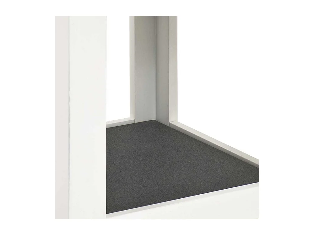 Nachtkonsole mit Schublade Weiß Grau