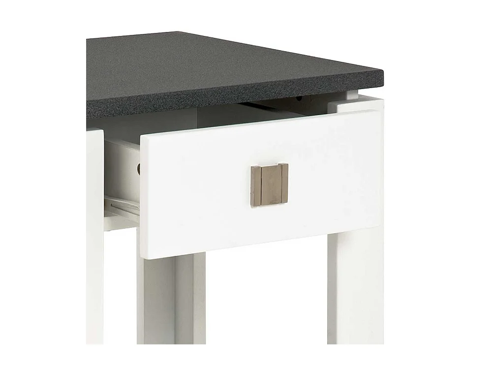 Nachtkonsole mit Schublade Weiß Grau