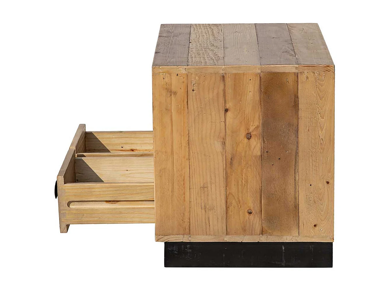 Schlafkommode aus Pinie Recyclingholz 45 cm breit