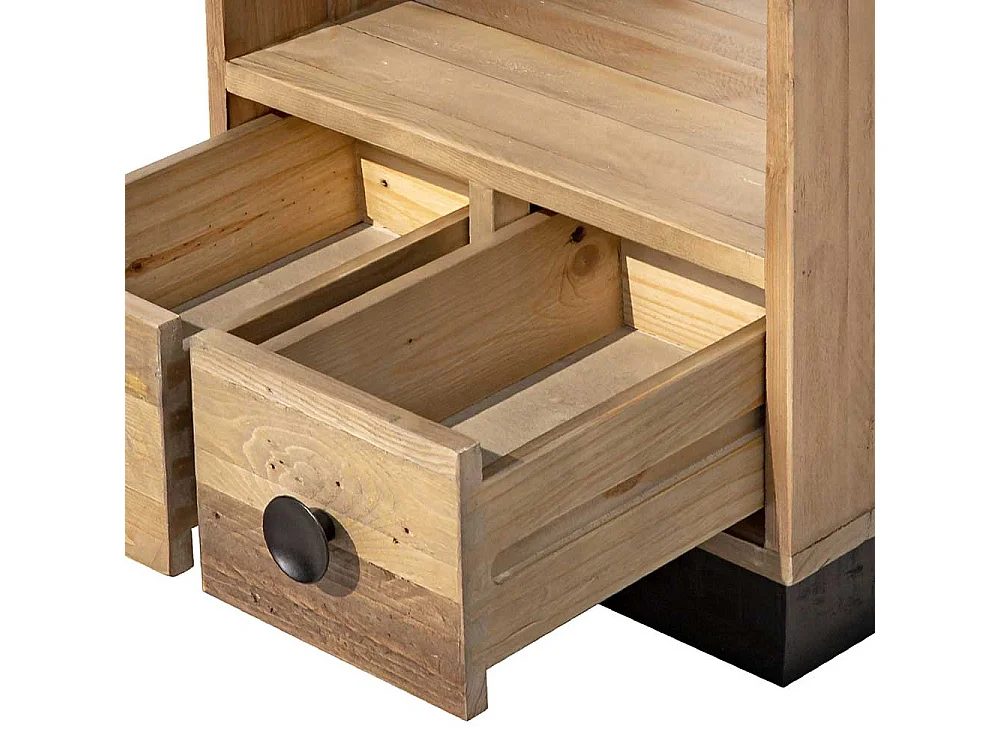 Schlafkommode aus Pinie Recyclingholz 45 cm breit