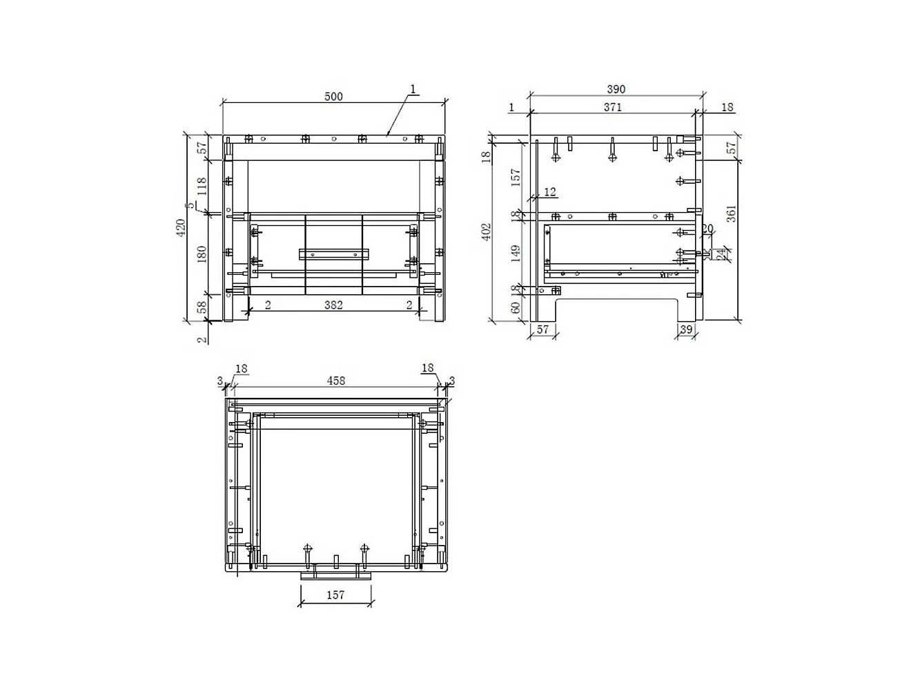 Nachttisch Kommode Nachtkonsole mit einer Schublade 50 cm breit
