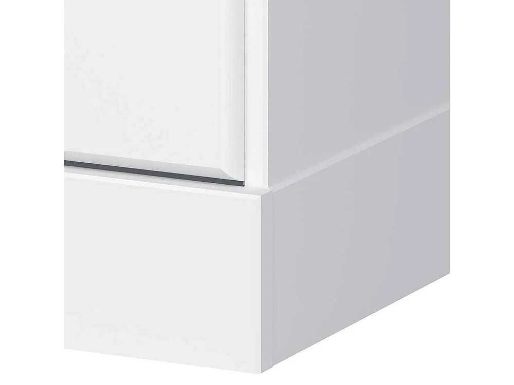 Nachtkommode in Weiß und Kieferfarben zwei Schubladen