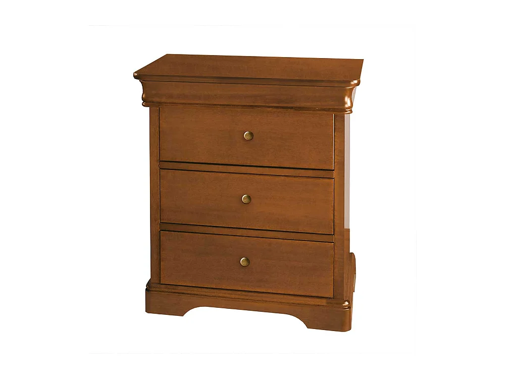 Nachttischschränkchen in Nussbaumfarben drei Schubladen