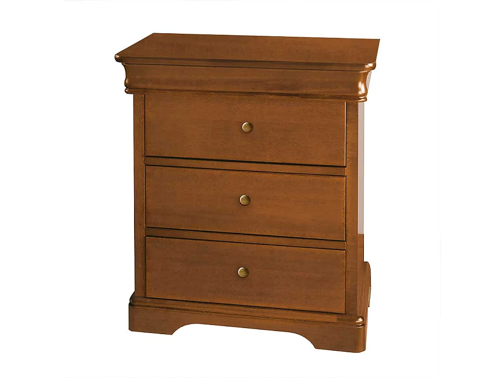 Nachttischschränkchen in Nussbaumfarben drei Schubladen