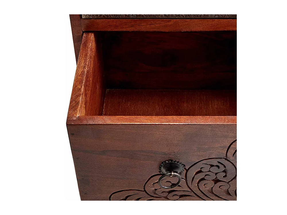 Vintage Kommode aus Akazie Massivholz mehrfarbig