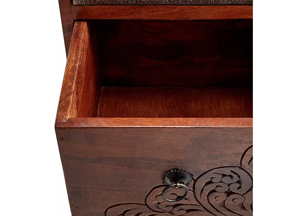 Vintage Kommode aus Akazie Massivholz mehrfarbig