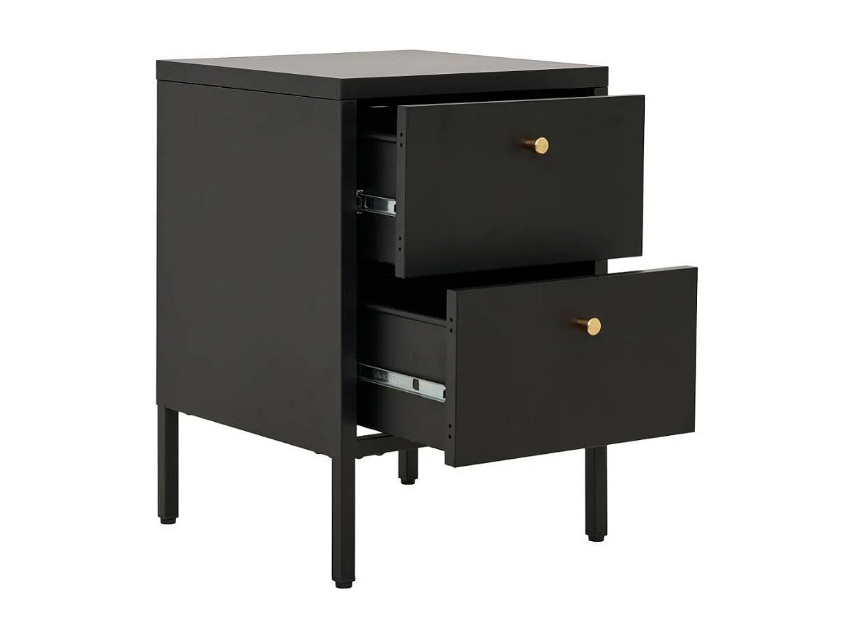 Nachtkommode Nachtschrank aus Metall mit Vierfußgestell