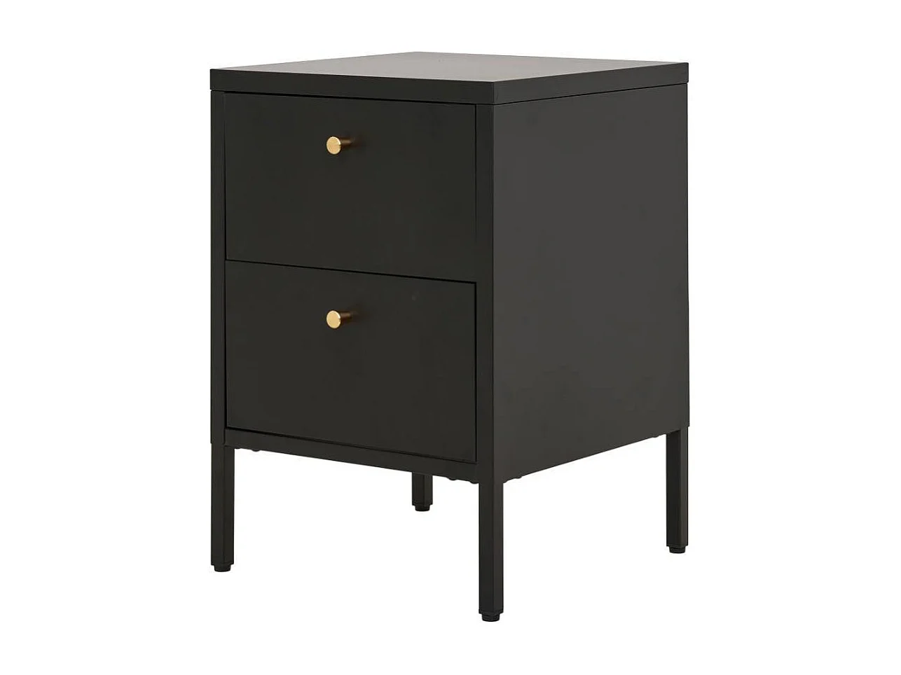 Nachtkommode Nachtschrank aus Metall mit Vierfußgestell