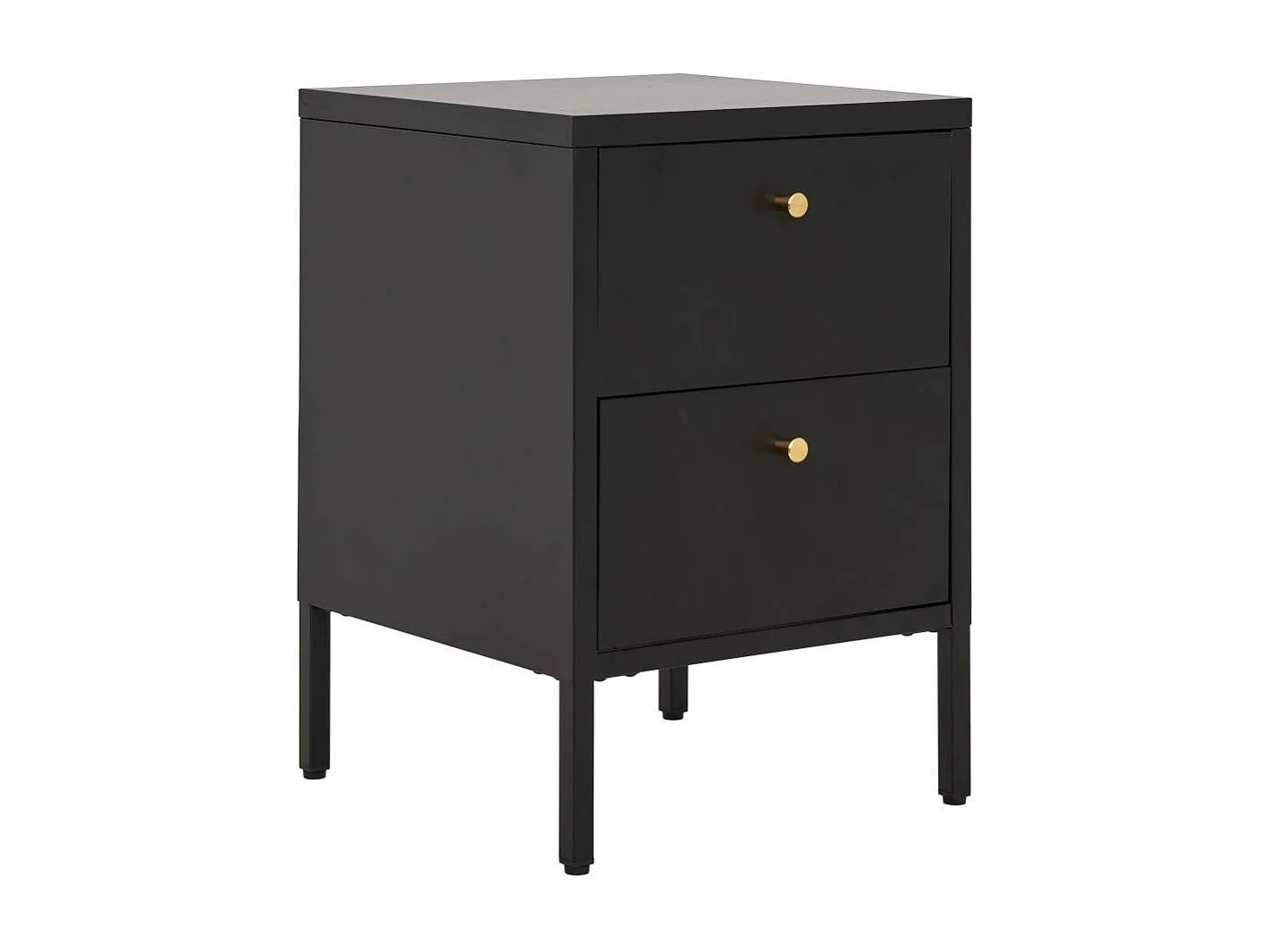 Nachtkommode Nachtschrank aus Metall mit Vierfußgestell