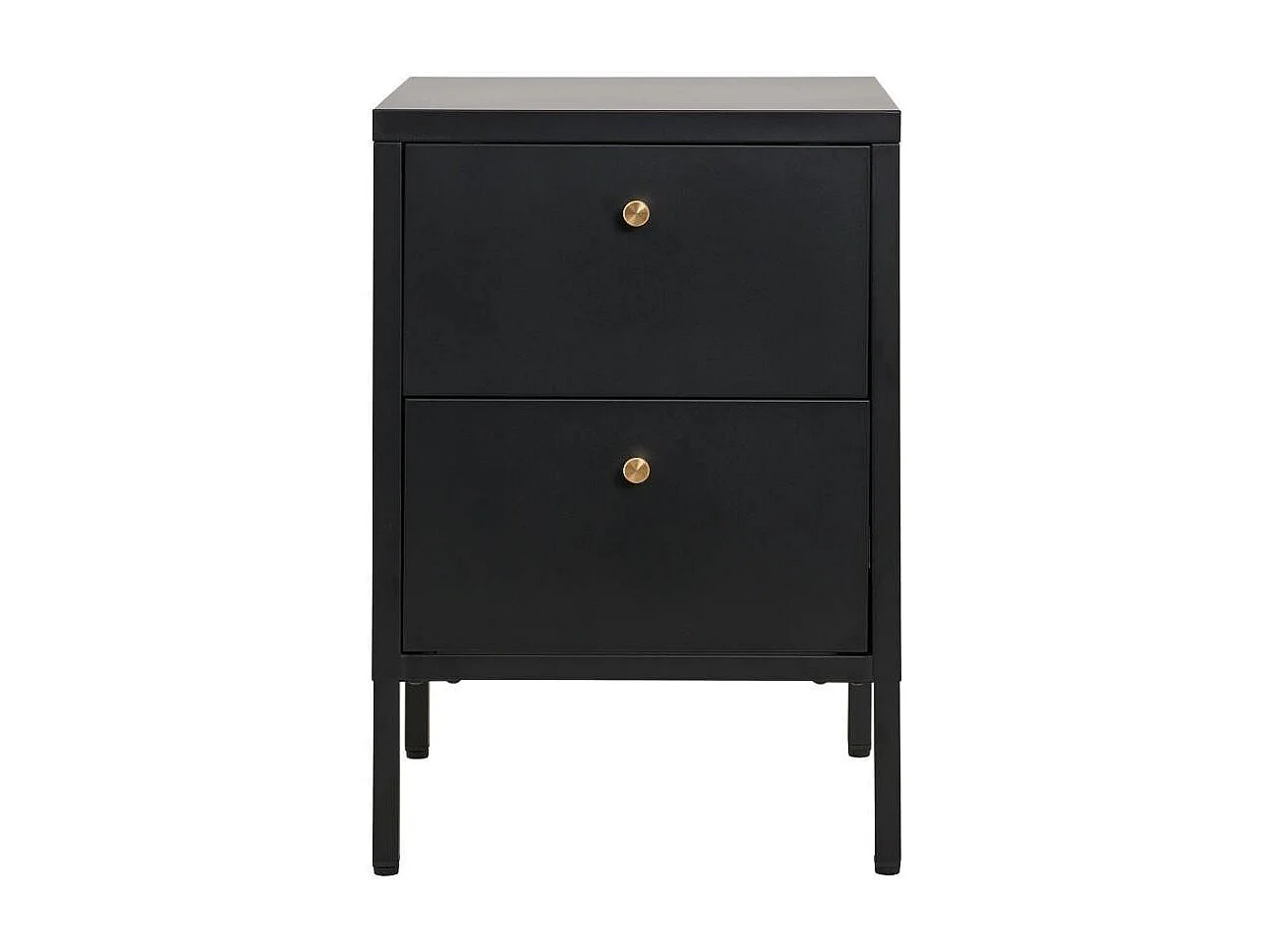 Nachtkommode Nachtschrank aus Metall mit Vierfußgestell