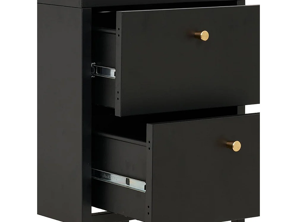 Nachtkommode Nachtschrank aus Metall mit Vierfußgestell