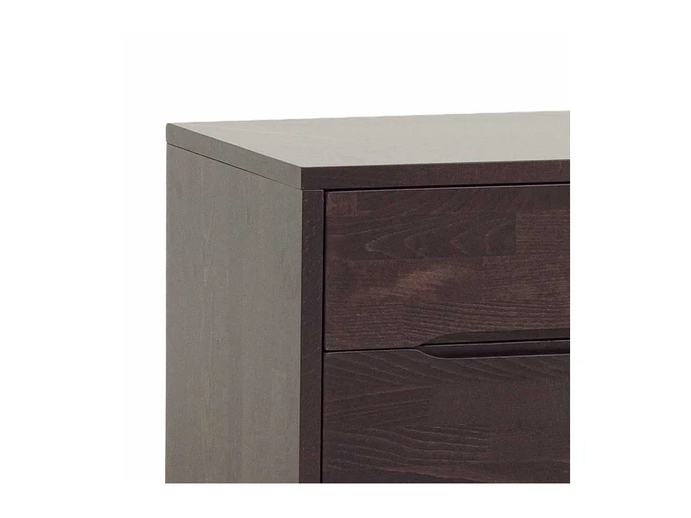 Nachtkonsole in Wenge Braun Buche Massivholz