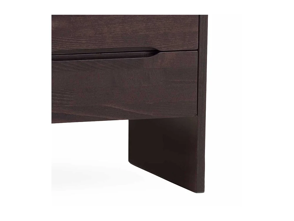 Nachtkonsole in Wenge Braun Buche Massivholz