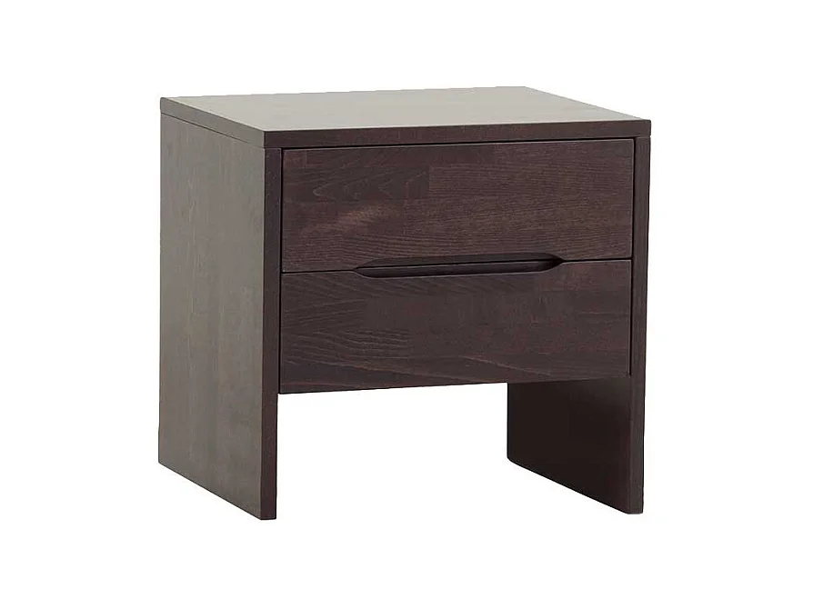 Nachtkonsole in Wenge Braun Buche Massivholz