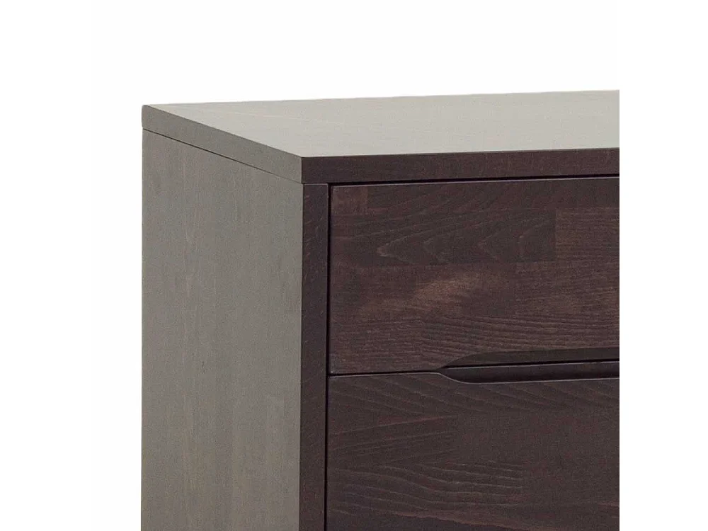 Nachtkonsole in Wenge Braun Buche Massivholz