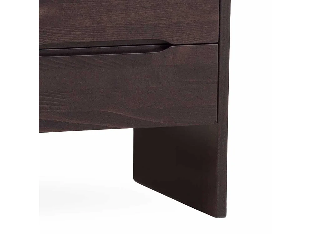 Nachtkonsole in Wenge Braun Buche Massivholz