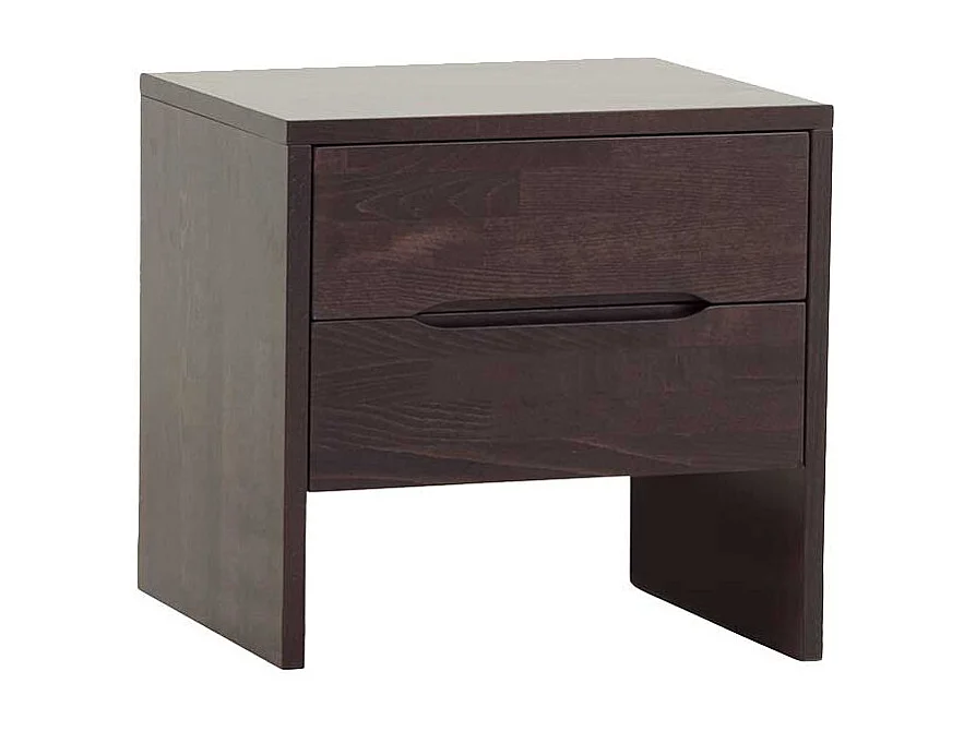 Nachtkonsole in Wenge Braun Buche Massivholz