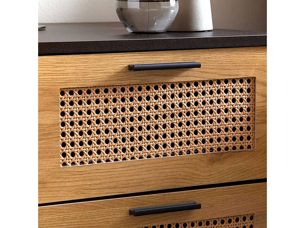 Bettkommode im Skandi Design mit zwei Schubladen