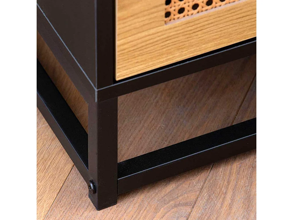 Bettkommode im Skandi Design mit zwei Schubladen