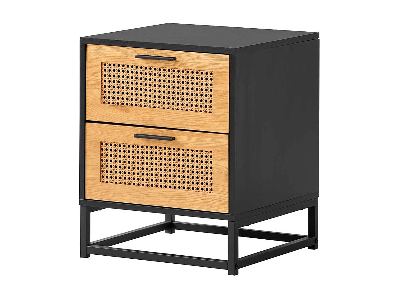 Bettkommode im Skandi Design mit zwei Schubladen