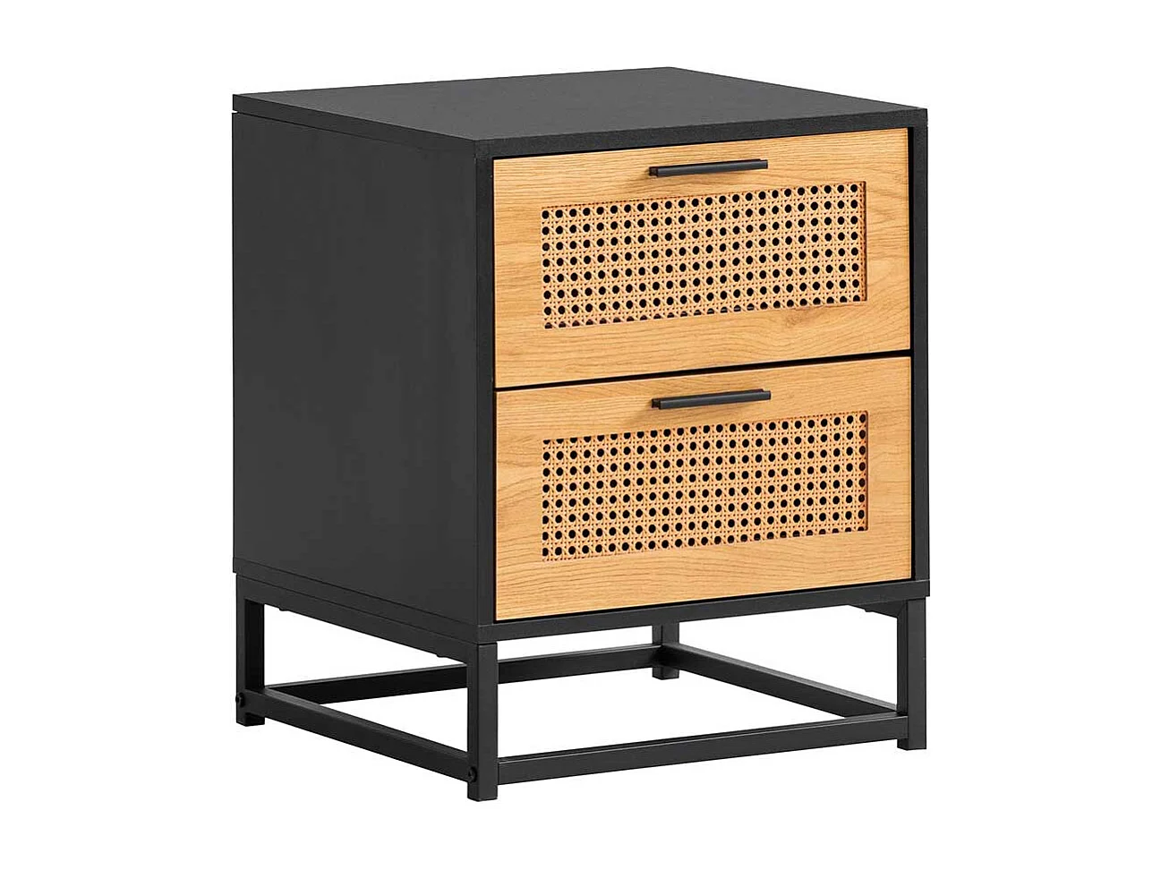 Bettkommode im Skandi Design mit zwei Schubladen