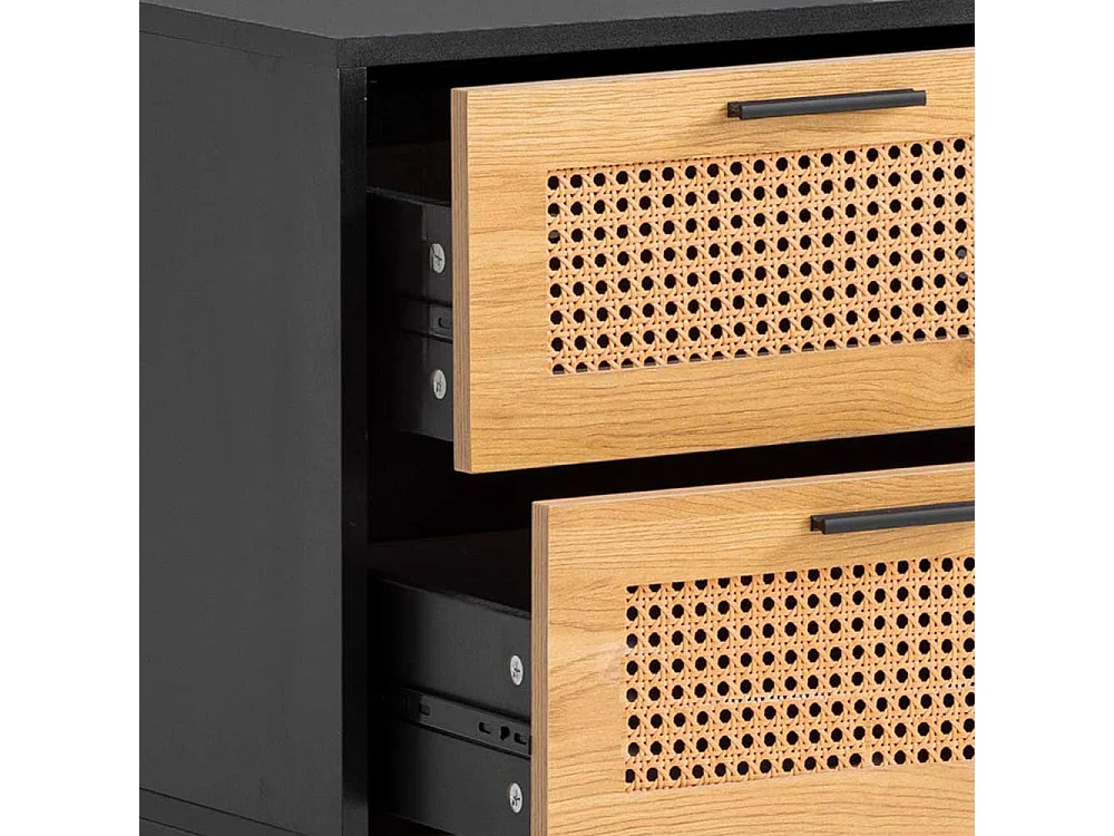 Bettkommode im Skandi Design mit zwei Schubladen