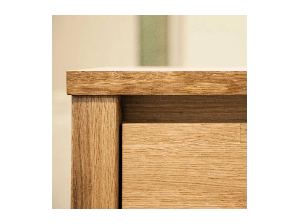 Nachtkonsole aus Wildeiche Massivholz 50 cm