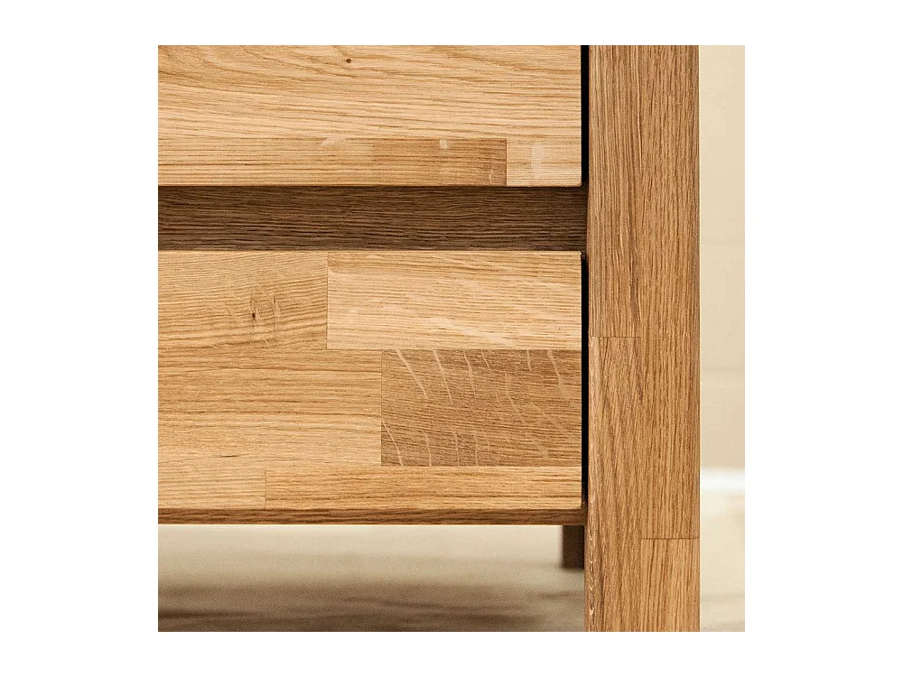 Nachtkonsole aus Wildeiche Massivholz 50 cm