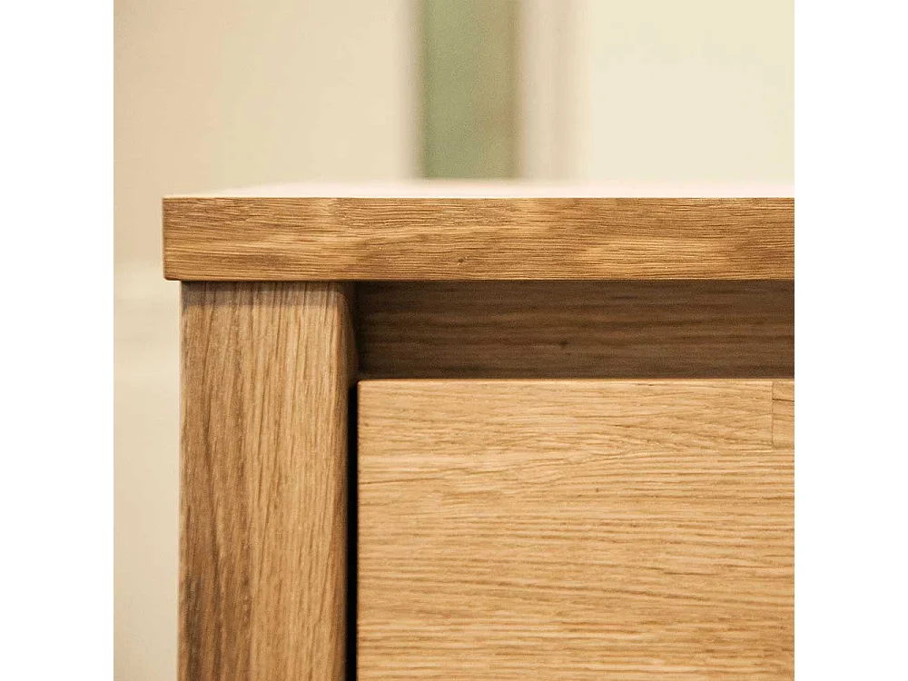 Nachtkonsole aus Wildeiche Massivholz 50 cm