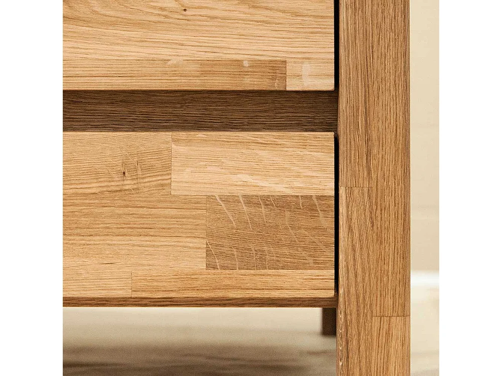 Nachtkonsole aus Wildeiche Massivholz 50 cm