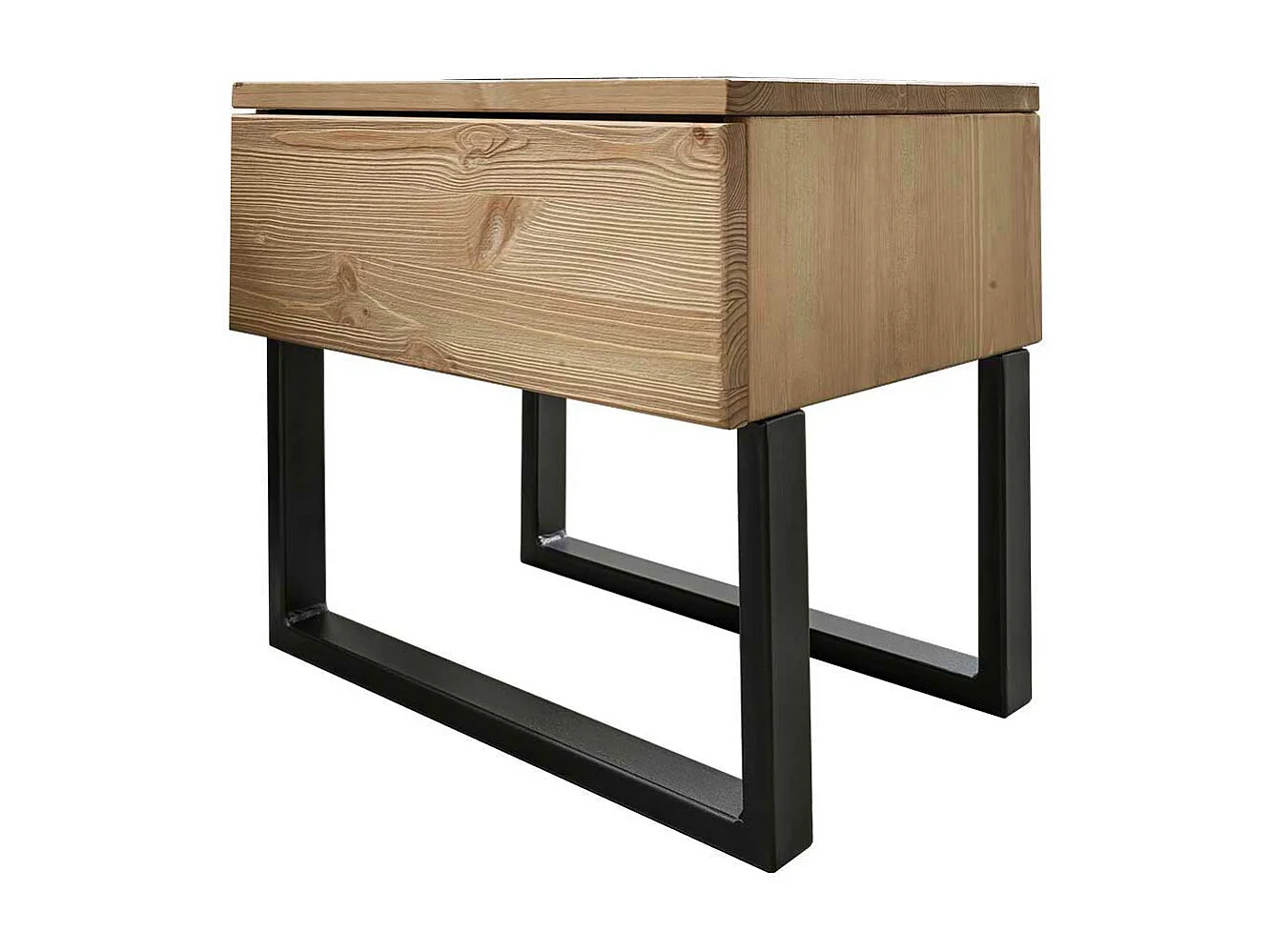 Nachttisch Kommode im Industry und Loft Stil Bügelgestell