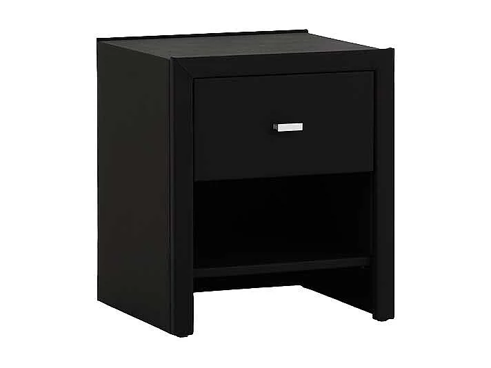 Nachtkonsole aus Webstoff Schwarz Schublade