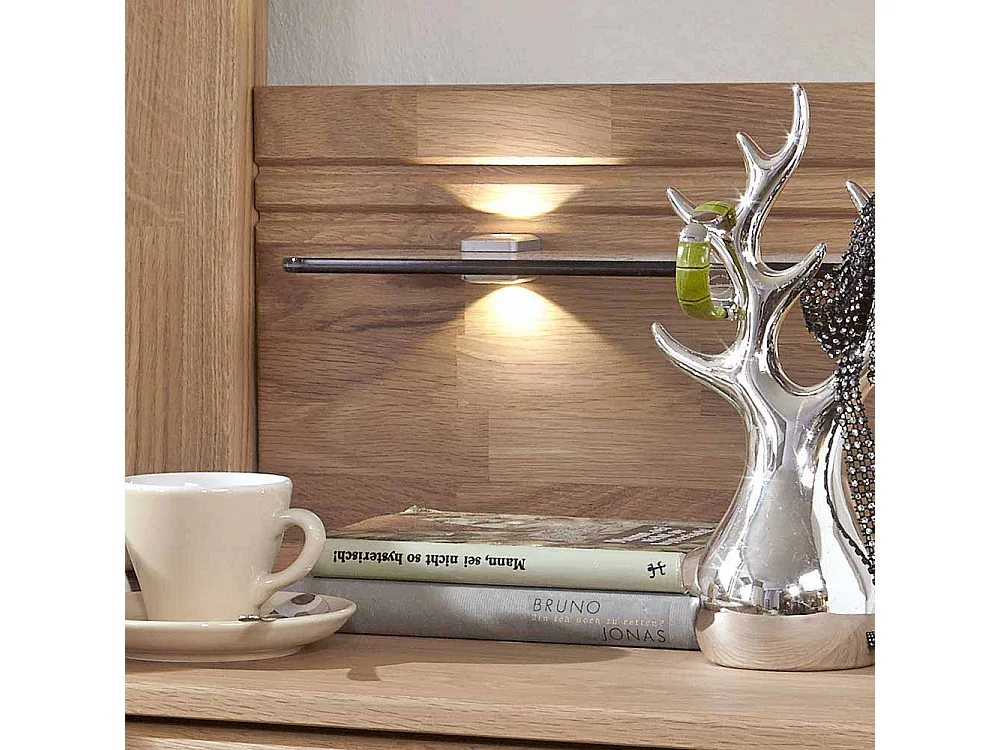 Nachtkonsole aus Eiche LED Beleuchtung (2er Set)