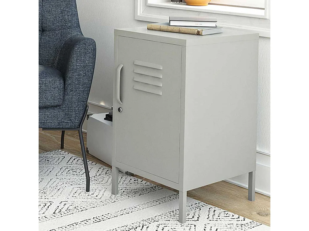 Nachtkommode mit Metalltür abschließbar