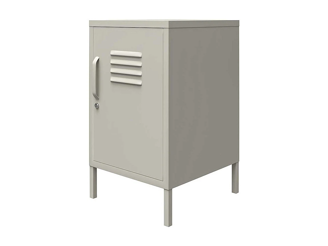 Nachtkommode mit Metalltür abschließbar