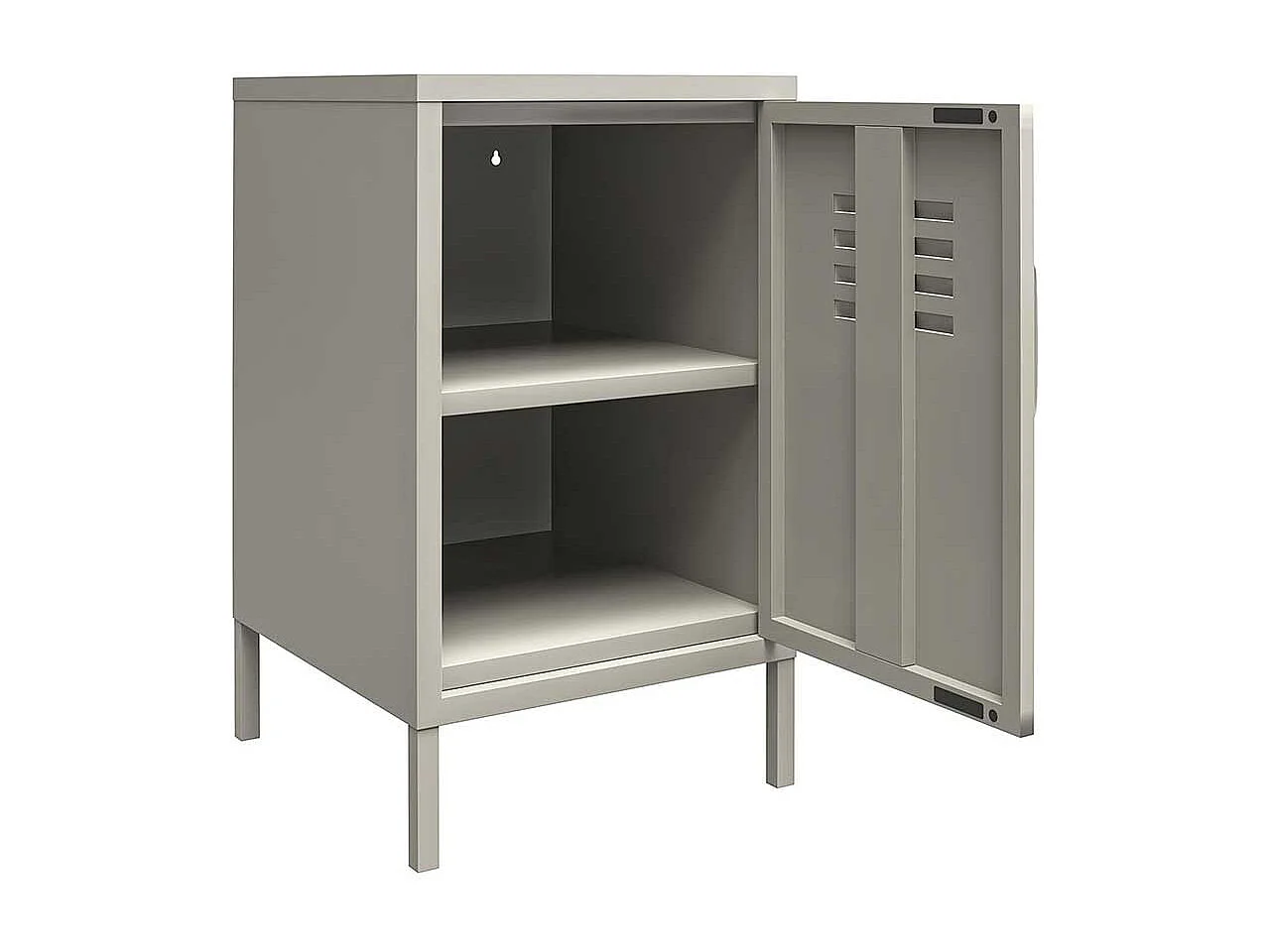 Nachtkommode mit Metalltür abschließbar