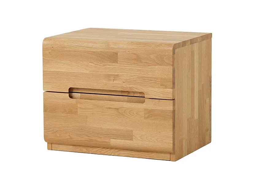 Nachtkonsole aus Wildeiche Massivholz 2 Schubladen