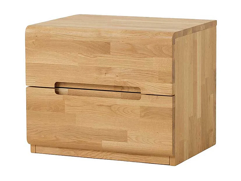 Nachtkonsole aus Wildeiche Massivholz 2 Schubladen