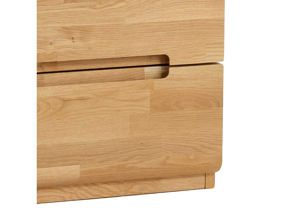 Nachtkonsole aus Wildeiche Massivholz 2 Schubladen