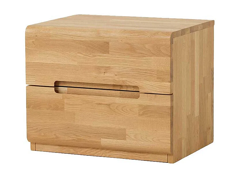 Nachtkonsole aus Wildeiche Massivholz 2 Schubladen