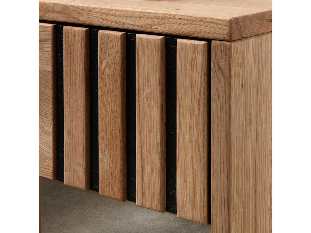 Nachttisch Kommode massiv aus Wildeiche Massivholz einer Schublade