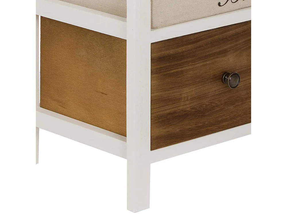 Schubladenkommode Landhaus in Weiß mehrfarbig