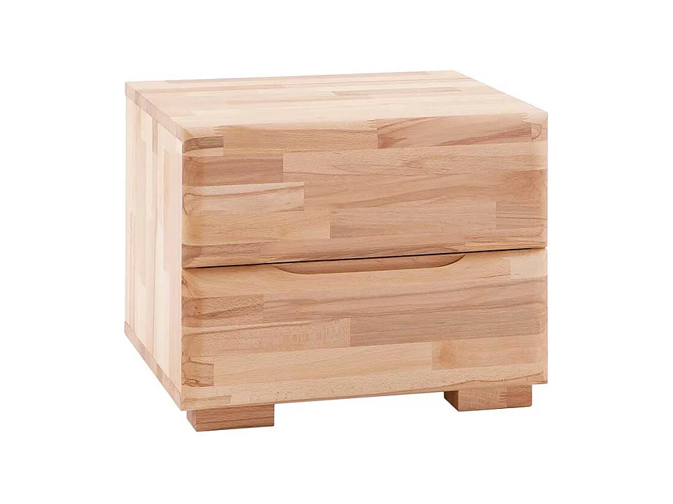 Nachtkonsole mit 2 Schubladen Kernbuche Massivholz