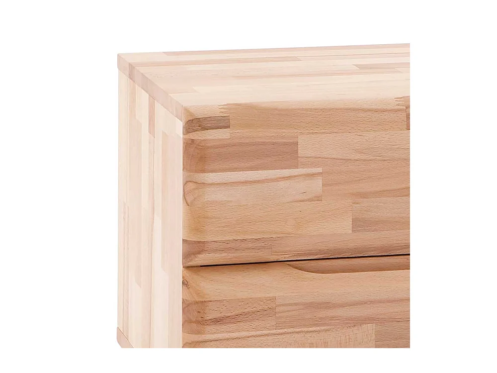 Nachtkonsole mit 2 Schubladen Kernbuche Massivholz