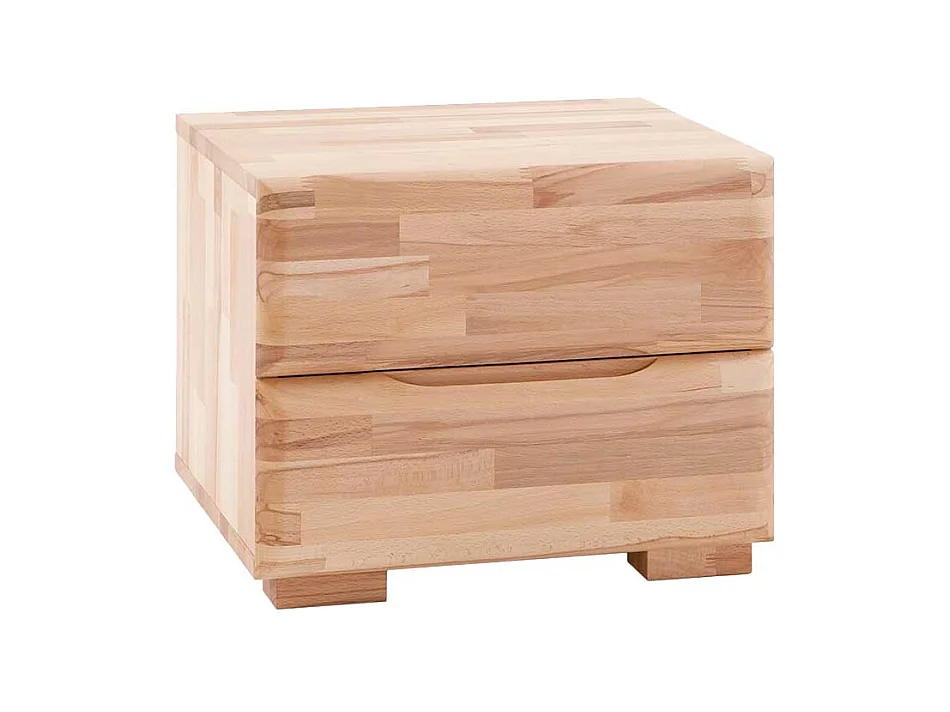 Nachtkonsole mit 2 Schubladen Kernbuche Massivholz