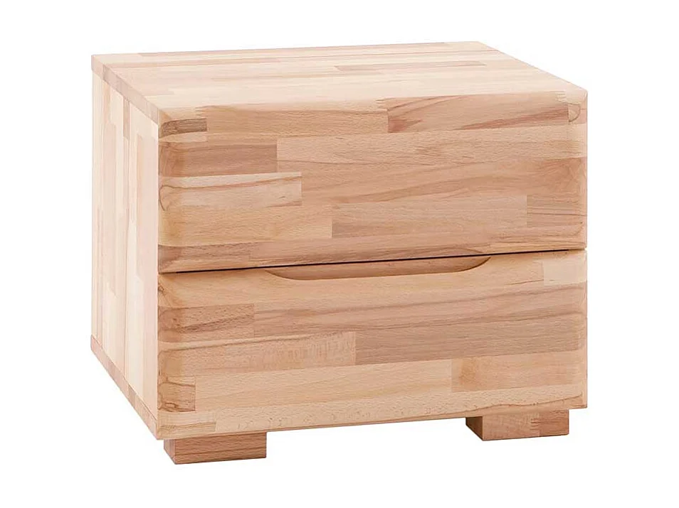 Nachtkonsole mit 2 Schubladen Kernbuche Massivholz
